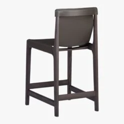 Burano Charcoal Grey Leather Sling Counter Stool Set Of 2 -Cb2 BuranoCntrStoolChrcl24in3QBF18