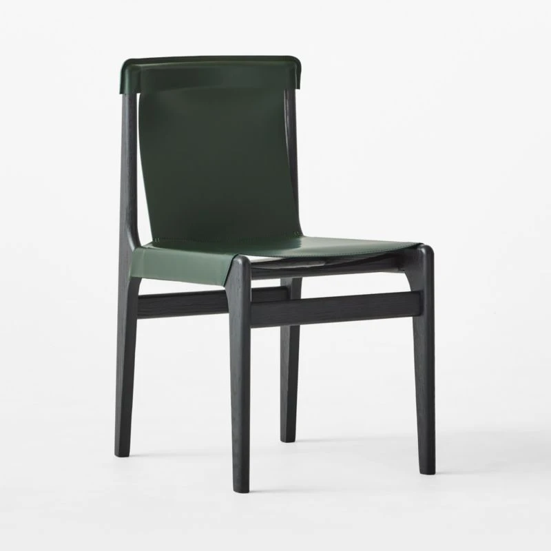 Burano Green Leather Sling Chair 6 Burano Green Leather Sling Chair - Image 4