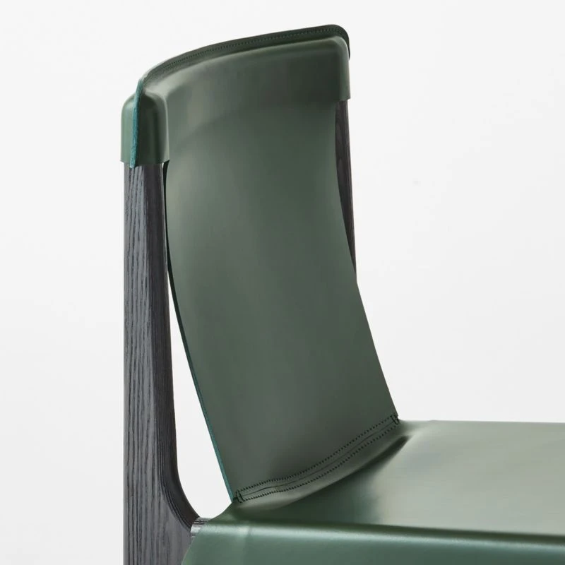 Burano Green Leather Sling Chair 9 Burano Green Leather Sling Chair - Image 7