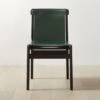 Burano Green Leather Sling Chair 1 Burano Green Leather Sling Chair -Cb2 BuranoLthrChairGreenSHF22