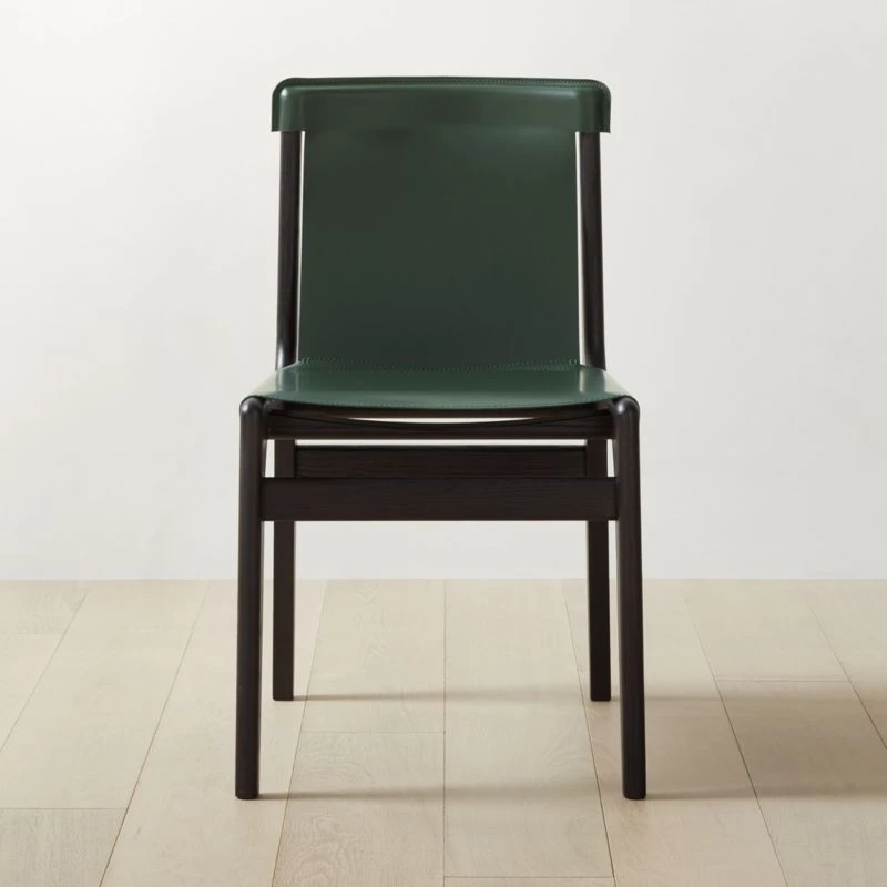 Burano Green Leather Sling Chair 3 Burano Green Leather Sling Chair
