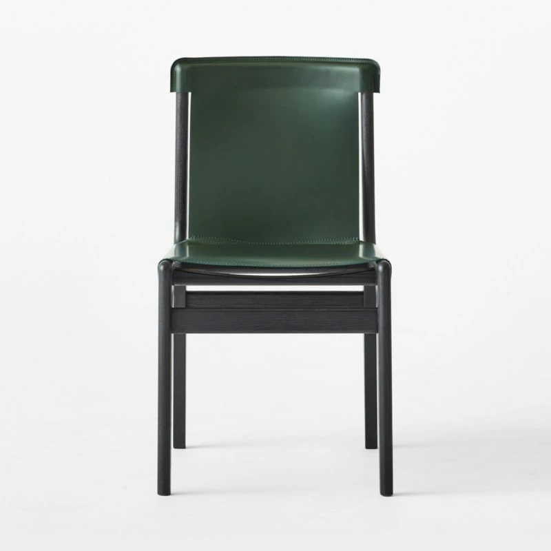 Burano Green Leather Sling Chair 5 Burano Green Leather Sling Chair - Image 3