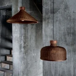 Hakka Conical Rattan Pendant Light -Cb2 CB2FA21 KD 6C 1521 OC21 1x1