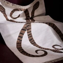 Pitone Handloomed Viscose Ivory Snake Area Rug 9'x12' -Cb2 CB2FA22 01B hero