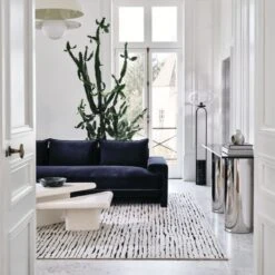 Vayle High-Gloss White Concrete Coffee Table Short 22 Vayle High-Gloss White Concrete Coffee Table Short -Cb2 CB2FA22 08A V1