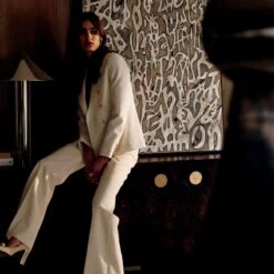 Carbon Brown Burl Wood Media Console -Cb2 CB2FA22 1970 Editorial 07 015