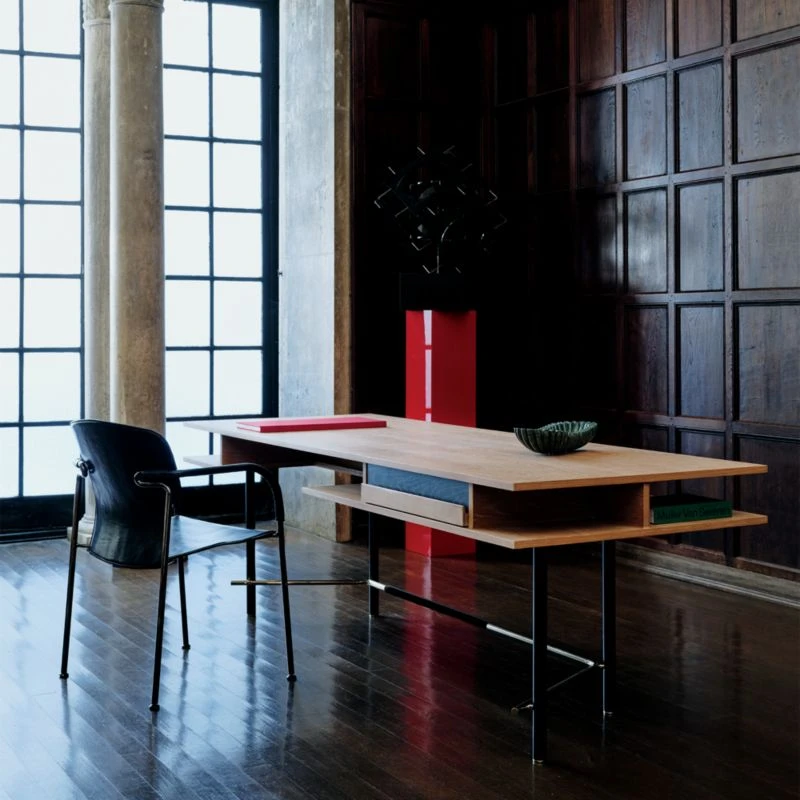 Portofino Cerused White Oak Wood Desk 4 Portofino Cerused White Oak Wood Desk - Image 2