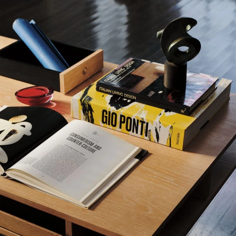 Portofino Cerused White Oak Wood Desk 5 Portofino Cerused White Oak Wood Desk - Image 3