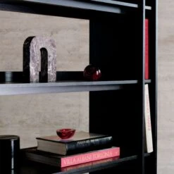 Genova Black Ebonized Oak Bookcase -Cb2 CB2FA22 FR 12 V5