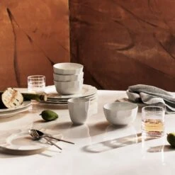 Aerial Blue European Flax Linen Napkin 9 Aerial Blue European Flax Linen Napkin -Cb2 CB2FA23 BID 03 V1 2