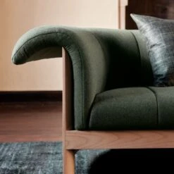 Raj Green Silk Throw Pillow With Feather-Down Insert 20" -Cb2 CB2FA23 BID 04 Det V6