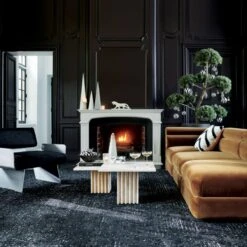 Keen Hand-Knotted Viscose Black Area Rug 5'x8' -Cb2 CB2HOL21 05A 0242 HeroOC21 1x1