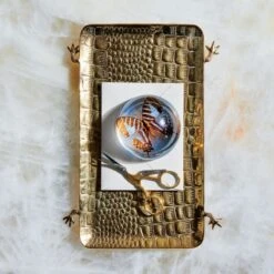 Stalk Gold Serving Platter 11 Stalk Gold Serving Platter -Cb2 CB2HOL21 36C heroOC21 1x1