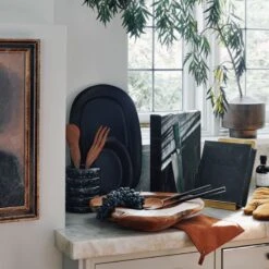 Turk Black Marble Utensil Holder 13 Turk Black Marble Utensil Holder -Cb2 CB2HOL22 20A Hero 1