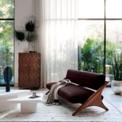 Warm White Linen Sheer Window Curtain Panel 48"x84" -Cb2 CB2SP22 FC2 V1 3