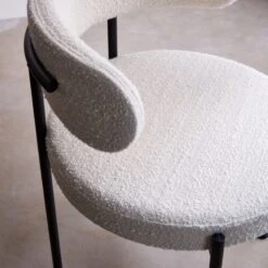 Inesse Boucle Ivory Dining Chair -Cb2 CB2SP23 22A7 v1 RET