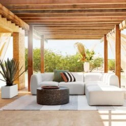 Kelso Charcoal And Camel Stripe Indoor/Outdoor Area Rug 5'x8' 9 Kelso Charcoal And Camel Stripe Indoor/Outdoor Area Rug 5'x8' -Cb2 CB2SU22 19B v1 RET 1