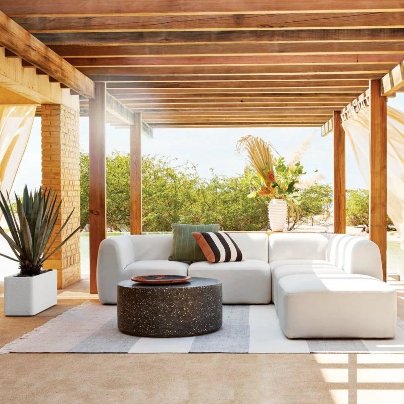 Kelso Charcoal And Camel Stripe Indoor/Outdoor Area Rug 5'x8' 6 Kelso Charcoal And Camel Stripe Indoor/Outdoor Area Rug 5'x8' - Image 4