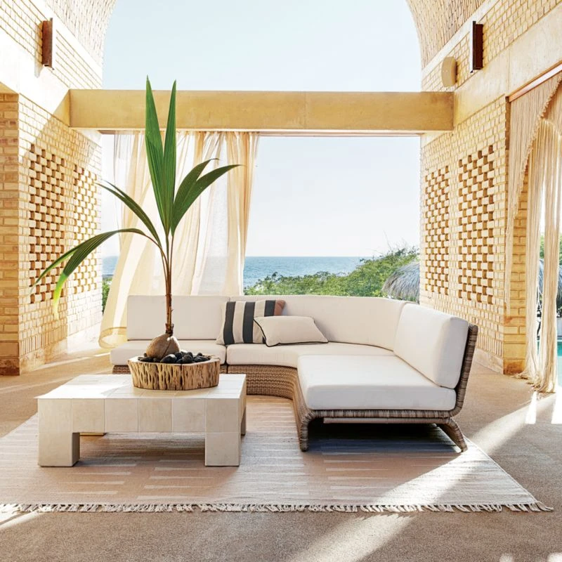 Foss Woven 3-Piece Outdoor Patio Sectional Sofa 4 Foss Woven 3-Piece Outdoor Patio Sectional Sofa - Image 2