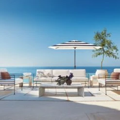 Ilise White Marble Outdoor Side Table -Cb2 CB2SU23 10A V2 RET 1