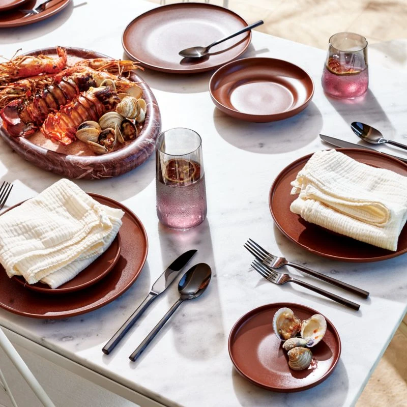 20-Piece Rush Brushed Black Flatware Set 6 20-Piece Rush Brushed Black Flatware Set - Image 4