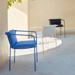 Navene Blue Outdoor Dining Armchair -Cb2 CB2SU23 15C V1 RET 1