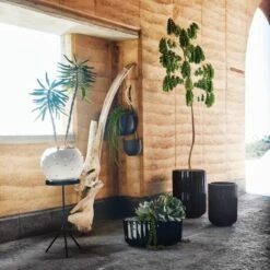 Pavilion Black Cocktail Table/Plant Stand 21.5" 11 Pavilion Black Cocktail Table/Plant Stand 21.5" -Cb2 CB2SU23 16B RET