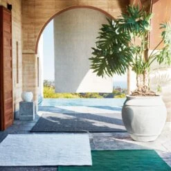 Rodes Performance White Indoor/Outdoor Area Rug 5'x8' -Cb2 CB2SU23 17C V1 RET3 1