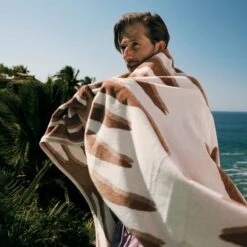 Gato Organic Cotton Tiger Print Beach Towel 14 Gato Organic Cotton Tiger Print Beach Towel -Cb2 CB2SU23 RC EDT 04A 192 sky