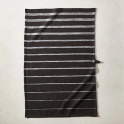 Cafe Organic Cotton Black Striped Dish Towels Set Of 2 -Cb2 CafeStripeS2DishtowelsAV2SHS20