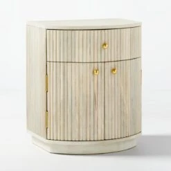 Cameo Curved Whitewashed Wood Nightstand With Drawer 17 Cameo Curved Whitewashed Wood Nightstand With Drawer -Cb2 CameoCurvedNightstand3QF20