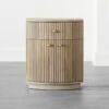 Cameo Curved Whitewashed Wood Nightstand With Drawer -Cb2 CameoCurvedNightstandSHF20 1x1