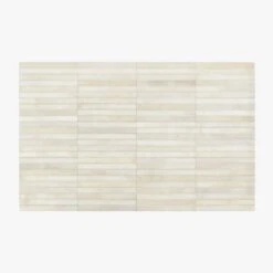 Camilia Patchwork Hide Ivory Area Rug 5'x8'