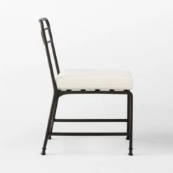 Canova Metal Outdoor Dining Chair With Ivory Sunbrella® Cushion 15 Canova Metal Outdoor Dining Chair With Ivory Sunbrella® Cushion -Cb2 CanovaDiningChairSDSSS23