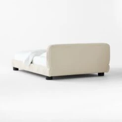 Cantar Ivory Velvet Upholstered Queen Bed -Cb2 CantarIvoryVelvetQBed3QBSSS23