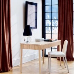 Nadia White Cane Woven Chair -Cb2 CapeWoodDeskJN21 1x1