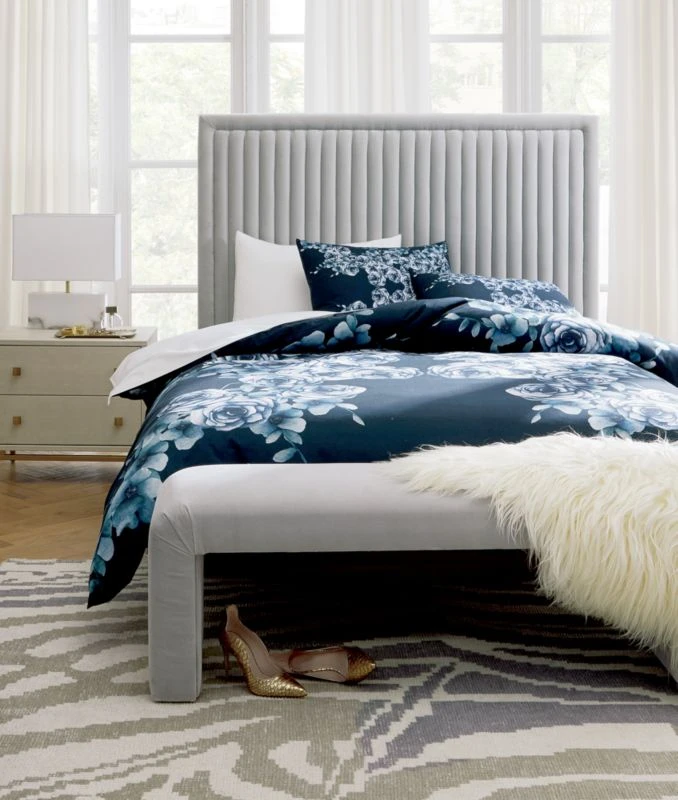 2-Drawer Ivory Shagreen Nightstand 5 2-Drawer Ivory Shagreen Nightstand - Image 3