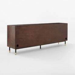 Carbon Brown Burl Wood Media Console -Cb2 CarbonBnBrlWdMdCredenza3QBSSF22