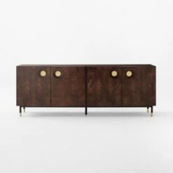 Carbon Brown Burl Wood Media Console -Cb2 CarbonBnBrlWdMdCredenzaSOSSF22