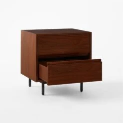 Cardiff 2-Drawer Wood Nightstand -Cb2 CardiffNightstand3QAVSSS23