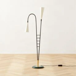 Caro Black Metal Floor Lamp