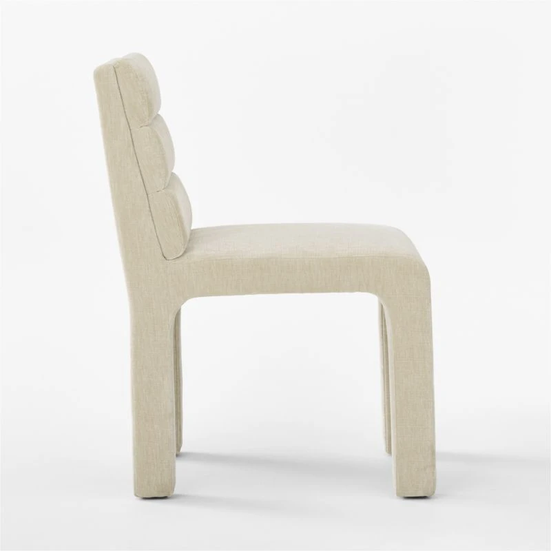 Castell Cream Channel Tufted Dining Chair 7 Castell Cream Channel Tufted Dining Chair - Image 5