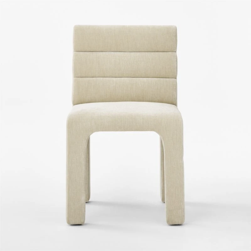 Castell Cream Channel Tufted Dining Chair 5 Castell Cream Channel Tufted Dining Chair - Image 3