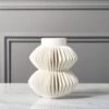Celia White Porcelain Vase -Cb2 CeliaVaseWhiteSHF17