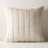 Channel Off-White Faux Fur Throw Pillow With Down-Alternative Insert 23" -Cb2 ChannelFxFrOatPllw23X23inSHF22