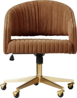 Channel Suede Office Chair -Cb2 ChannelSuedeOfficeChairF18