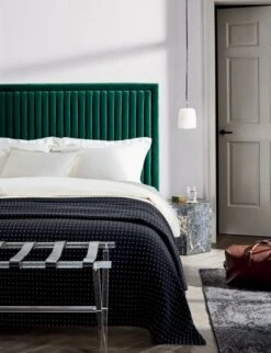 Acrylic And Leather Luggage Rack -Cb2 ChannelTuftedPineHeadboardJN20