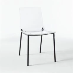 Chiaro Clear Chair Black -Cb2 ChiaroBlackChair3QF20