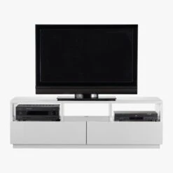 Chill High-Gloss White Media Console 60'' -Cb2 ChillMediaConsoleAV1F10