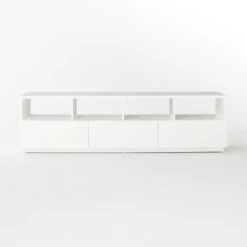 Chill High-Gloss White Media Console 80'' 13 Chill High-Gloss White Media Console 80'' -Cb2 ChillMediaConsoleLargeSOSSS21